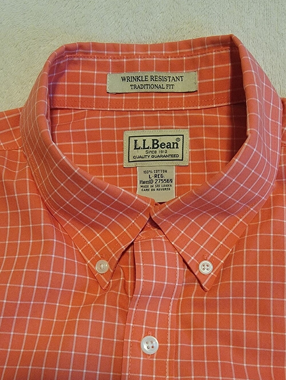 L.L. Bean Large Long Sleeve Button Up